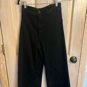 Zara Black marine sailor Wide-Leg jeans